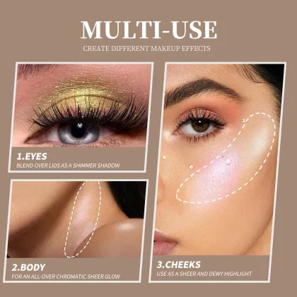 Custom Logo Glitter Highlighter Powder for Cosmetics