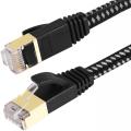 Cable Ethernet Cat 7 blindado trenzado de nailon plano