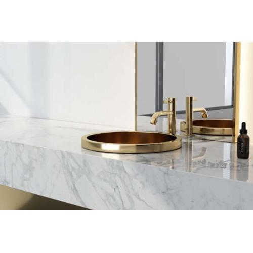 SUS304 Round Handmade Topmount Bathroom Sink