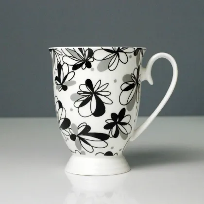 12 Oz Euro Style Bone Porcelain Tea Cup & Coffee Mug