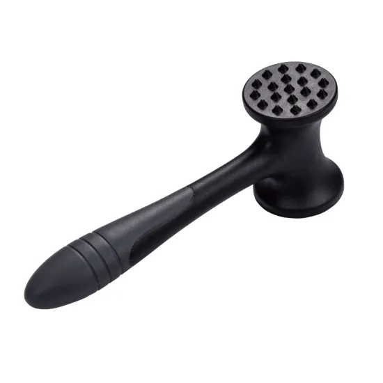 Professional Nylon Meat Tenderizer Hammer with Silicone Grip Handle for Perfectly Tenderized Steaks, Beef, and Fish