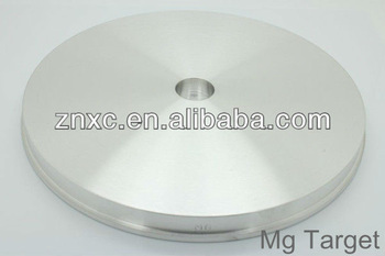 Mg sputtering target 99.99% Pure Mg target 4N