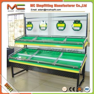 Customized supermarke acrylic fruit Vegetable Storage Rack, display rack