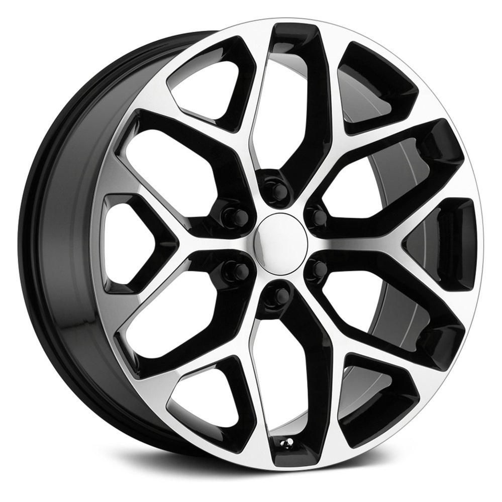 Chevrolet Truck Snowflake Replica Wheels Black Machined