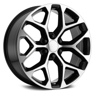 22 អ៊ីញ chevy rims ផ្កាព្រិលខ្មៅ