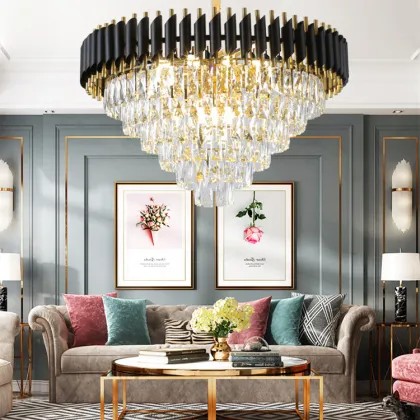 Hong Kong Style Light Luxury Chandelier Crystal Lamp