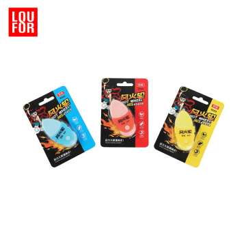 Cute Folding Knife Eraser: Rotating Cartoon Stationery
