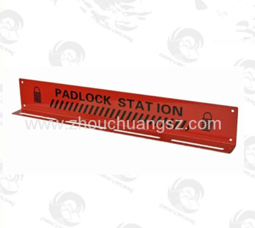 Durable Red Color Padlock Station, Steel Material