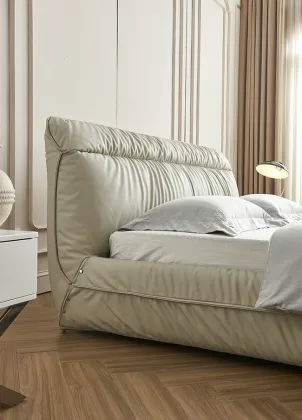 Modern Design Simulation Microfiber Soft Bed