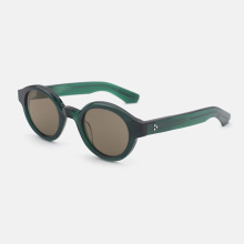 Round Thick Acetate Unisex Sunglasses 24A8307