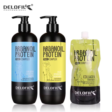 Delofil Protein Argan Yağı Saç Bakımı Toptan Şampuan ve Saç Kremi Seti - 500ml ve 800ml, Sülfatsız