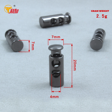 قفل سلك زنبركي معدني صغير أسطواني مزدوج الفتحات