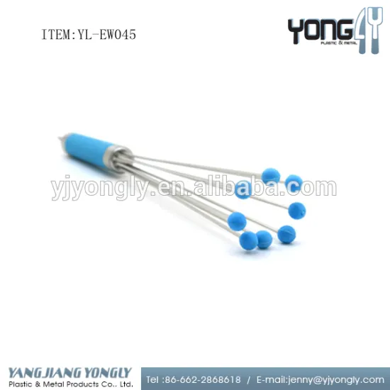 Silicone stainless steel egg whisker/egg beater with non-slip TPR handle