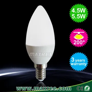 Wholesale china factory High quality aluminium-plastic E14 5W led candle lights,led candle bulb e14