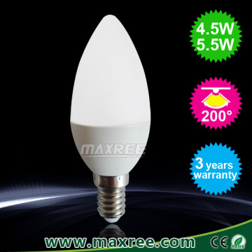 Cheap 4W 5W aluminium-plastic warm white E14 5.5W cheap led candles, led candle light bulbs