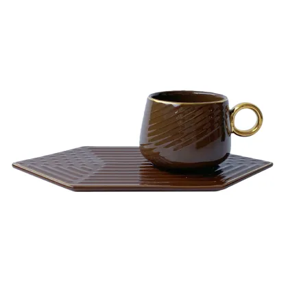 European style New Coffee cup tea cup saucer ceramic coffee cup saucer Coffee Set Tea Set