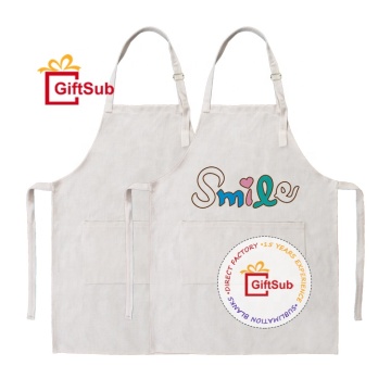 Sublimation Printable Heat Transfer Kitchen Cooking Apron with Pocket - Adjustable for Adults and Children