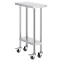stainless steel working table with under shelf