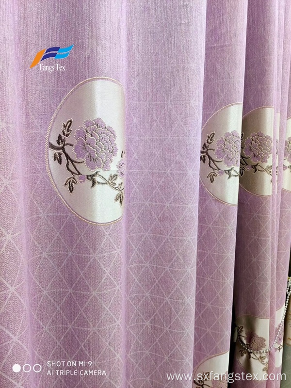 Elegant Home Textile Embroidery Polyester Curtain Fabric