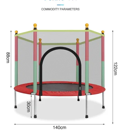 5FT Sports Fitness Trampoline with Enclosure Net for Kids