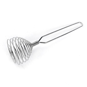 Manual Push-Type Rotary Whisk - Stainless Steel Egg Whisk for Baking and Whipping Cream