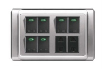 S9 6 Gang Wall Switch + Socket