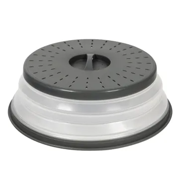 Collapsible Microwave Safe Lid: Anti-Spatter, Non-Toxic Plastic Dish Cover for Microwave Plates and Food