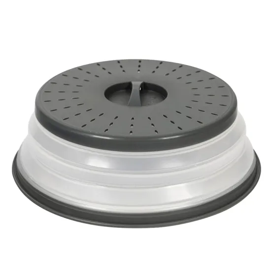 Collapsible Microwave Safe Lid: Anti-Spatter, Non-Toxic Plastic Dish Cover for Microwave Plates and Food
