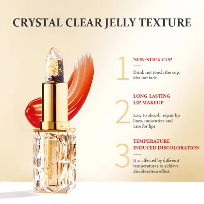 Wholesale Moisturizing Warm Lip Balm Flower Jelly Lipstick