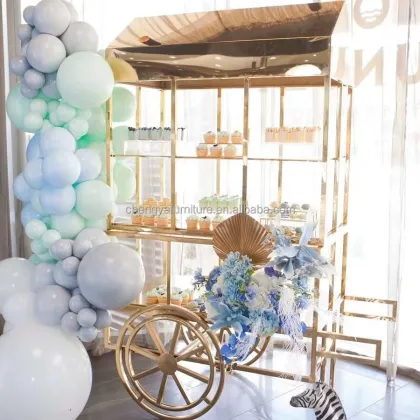 Popular High-Quality Gold Candy Cart Wedding Decorations