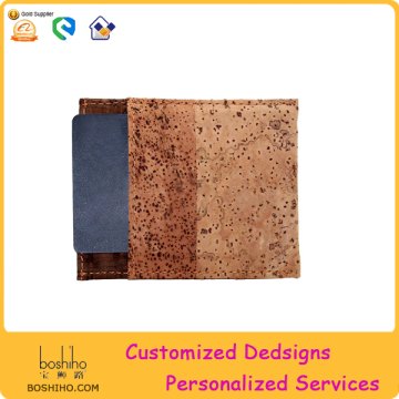 BOSHIHO Christmas Gift Raw Cork Slim Card Holder