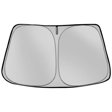 Customizable Car Windshield Sun Shade with Foldable Reflector and Silver Window Sunshade