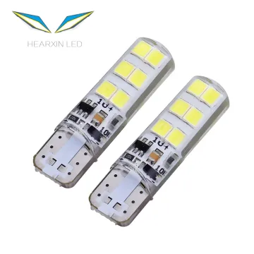 High Brightness LED License Plate Lamp - T10 2835 12SMD Silicone Gel Drop Car Accessories