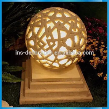 Cast stone lighting sculpture