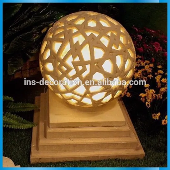 Cast stone lighting sculpture