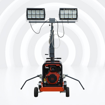 Compact 1000W LED Balloon Light Tower - Telescopic Mobile Flood Light