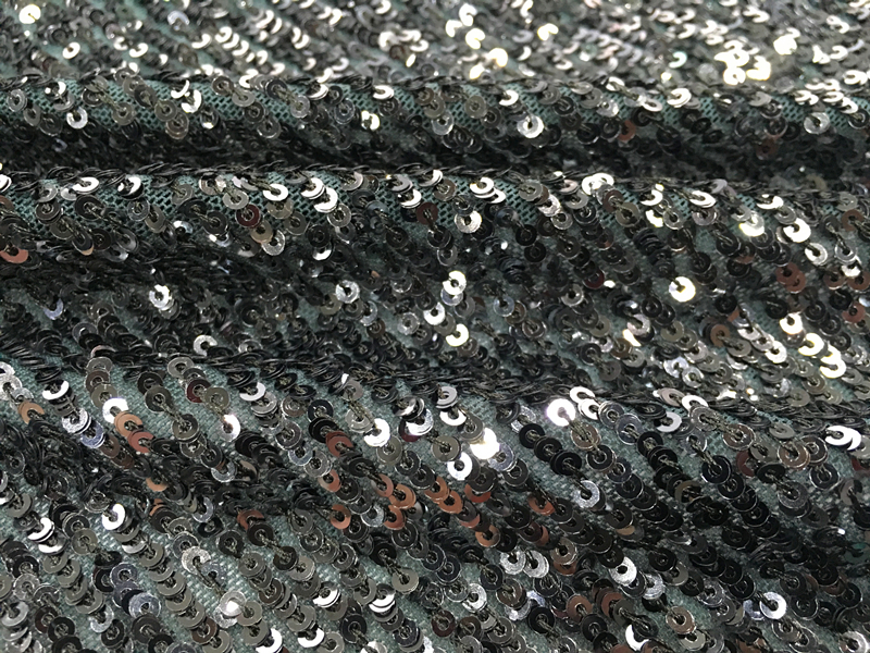 Nylon Spandex Sequin Embroidery Fabric