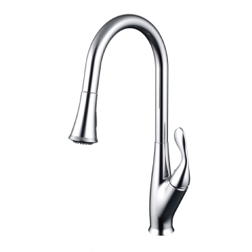 Kamali High-Quality Chrome Zinc Flexible Single Handle Pull Down Kitchen Faucet