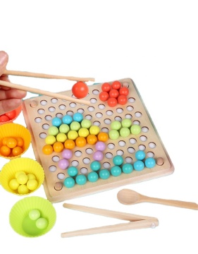 Wholesale Kids Wooden Rainbow Clip Beads: An Interactive Educational Toy for Parent-Child Bonding and Early Learning