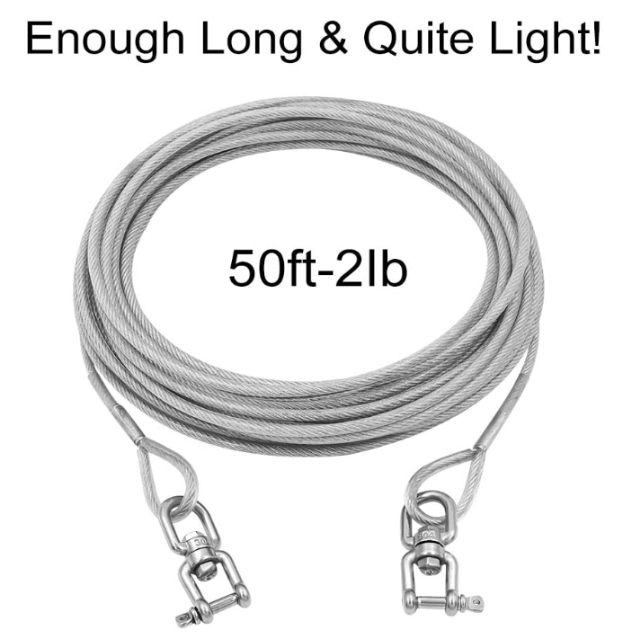 Long Dog Tie Out Cable