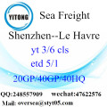 Fret de mer de port de Shenzhen expédition au Havre