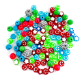 Mixed assorted small round christmas plastic beads