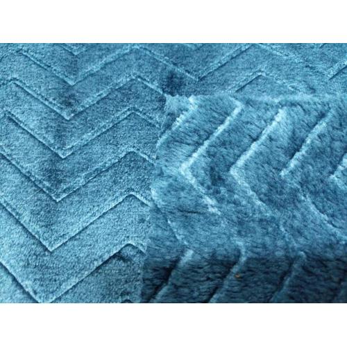 100%Polyester Double Side Flannel Fleece with Emboss Fabric