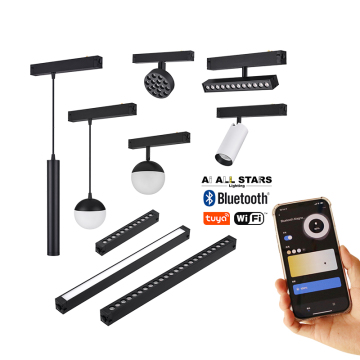Tuya Magnetic Track Lights Commercial Surface Recessed Rail Lighting System