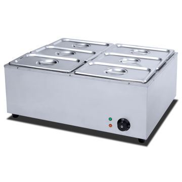 Stainless Steel Electric Bain Marie with Glass Cover - A High-Quality Buffet Food Warmer Machine for Sale