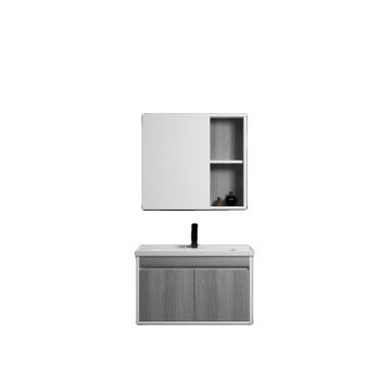 Modern Double Door Bathroom Mirror Cabinet - Multi-Function Intelligent LED Vanity Storage for Hotels