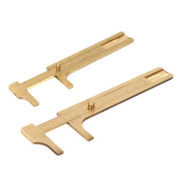 High Precision Vernier Caliper - Brass Double Scales, Clear Portable Mini Tool for DIY Crafts & Jewelry Making