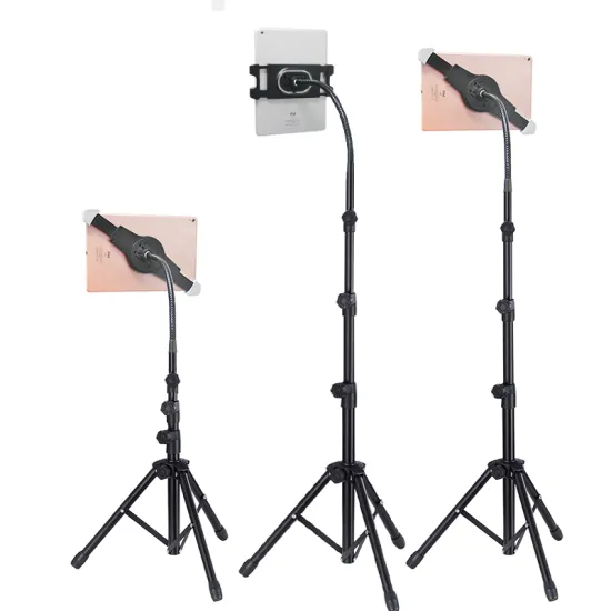 Scalable Foldable Arm Floor Stand for 4-13 Inch Tablets and Phones