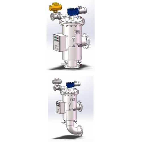 Brush type self-cleaning filter