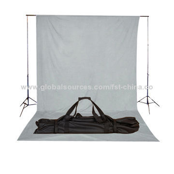 Light Stand with Cotton Backdrop and Carrying Bag, 4 Sections
